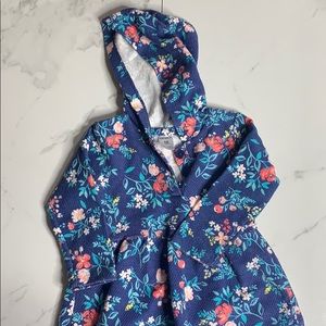 Carters floral long sleeve with hood